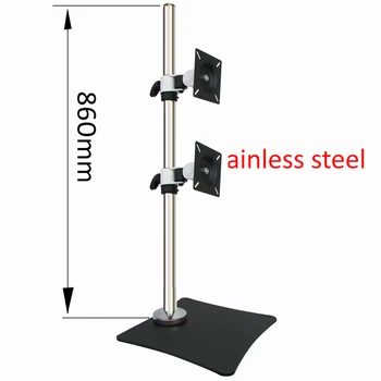 

(2019 new)DL-T15-85D 10-27" rectangular BIG base stainless steel Monitor desktop stand Computer floor holder VESA100X100