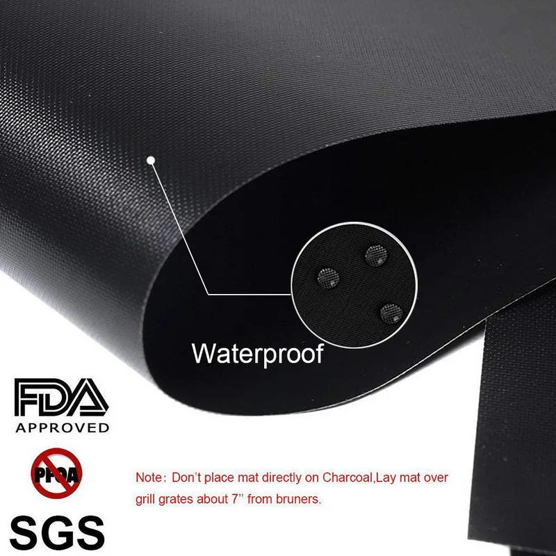 40*33cm Non-Stick BBQ Grill And Baking Mats Reusable Coooking Plate For Party Grill Pad Barbecue Outdoor BBQ Set