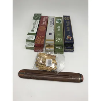 

INCENSE PACK 10 small boxes sachet 30 grams PALO SANTO + burner