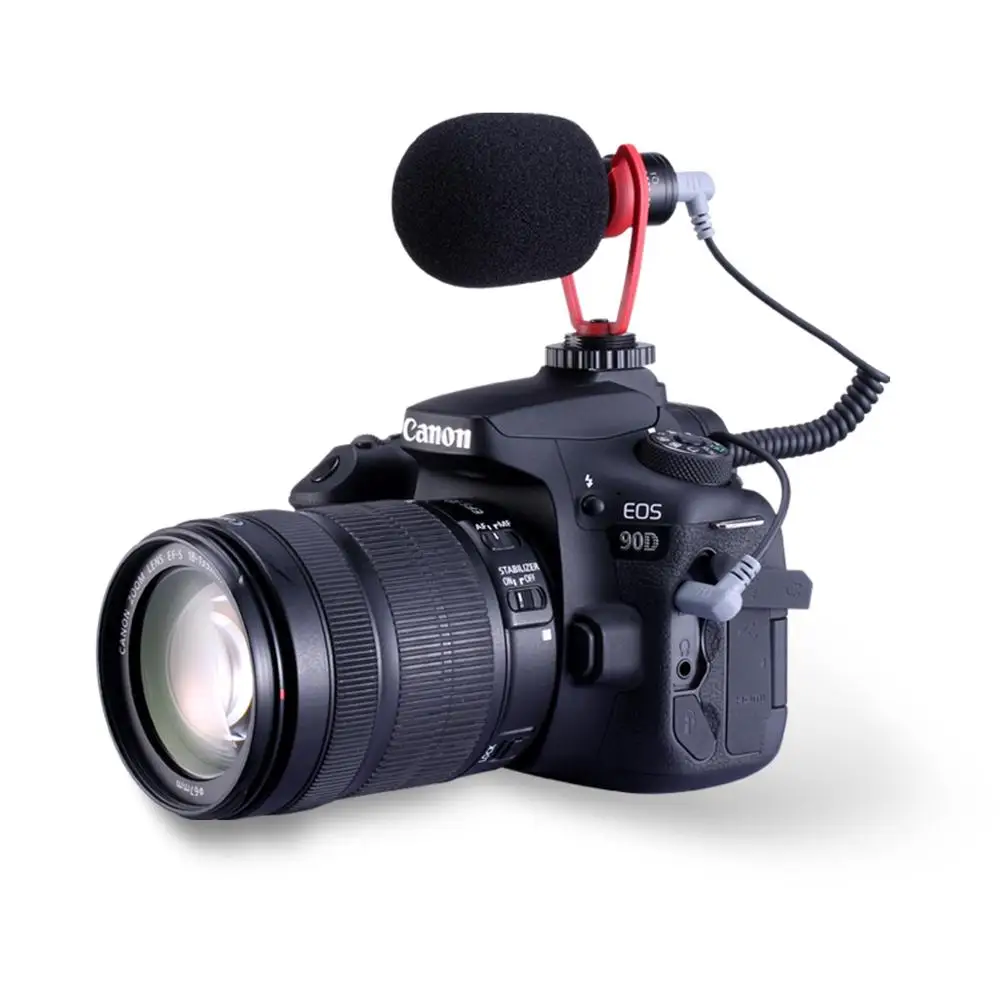 

SAIREN VM-Q1 Vlog Video Microphone with Shock Mount Deadcat Windscreen for iPhone OnePlus 7 Pro Samsung Nikon Canon Sony A6400