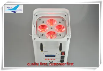 

12/lot wifi Control Mini led par fixture 4x12W RGBWA UV 6in1 Battery Operated Wireless DMX LED lighting par