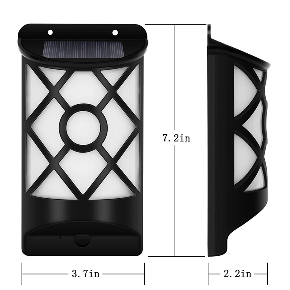 Solar Wall Lights Flame Light 2835SMD Decoration Home Light-Controlled Garden Lamp Flame Effect Lamp Fashion Waterproof Outdoor