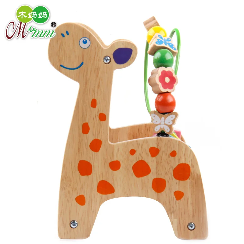 

Wooden Multi-functional Deer Bead-stringing Toy Calculation Frame Early Education Children'S Educational Toy Focus Training Math
