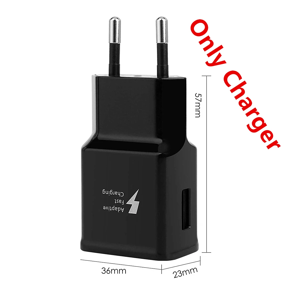 Кабель USB 3,0 type C для мобильного телефона, быстрое зарядное устройство, Адаптивная Зарядка для samsung Galaxy A30 A20E A20 A40 A50 A70 S8 S9 S10 M40 - Тип штекера: only charger black