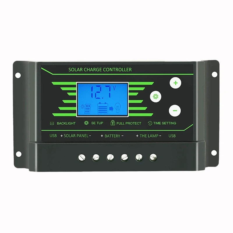 

New 30A Solar Charge Controller Pwm 12V 24V Auto With Back-Light Lcd Display 5V Dual Usb 30 Amp Solar Regulator Charger Z30