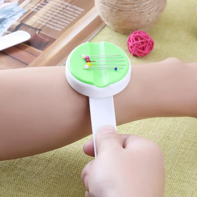 

Wrist Magnetic Pincushion Sewing Storage Pin Box Dish Knitting Needle Pin Catcher for Needlework Sewing Accessories