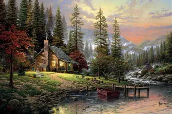 

Free shipping,Thomas Kinkade,Winnie-The-Pooh,Alan Alexander Milne,Decor Prints Realistic Oil Painting Printed On Canvas -1252