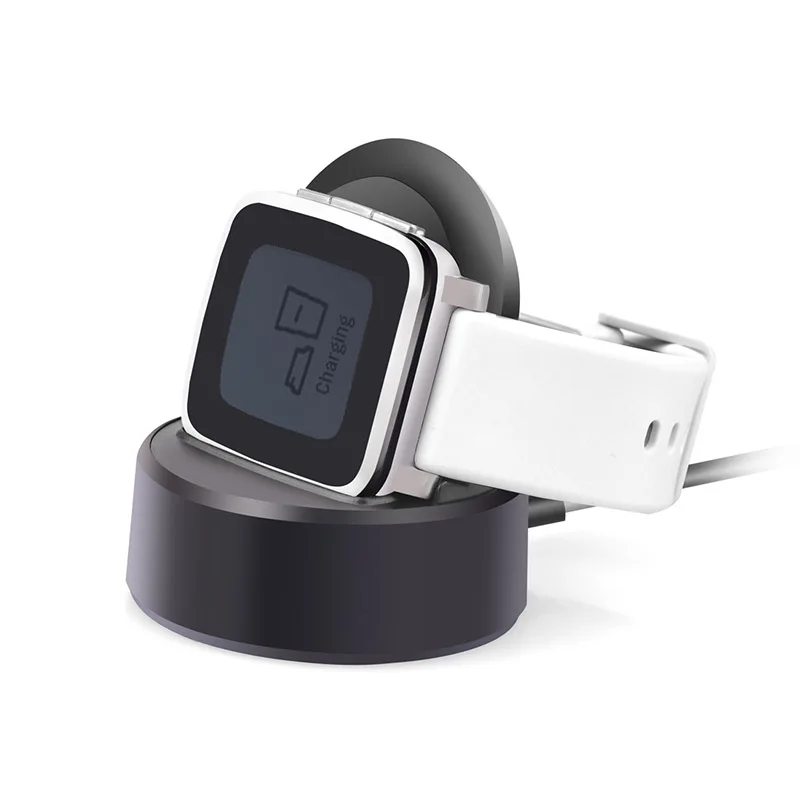 Подставка для зарядки док станция Держатель зарядного кабеля Pebble Time Steel