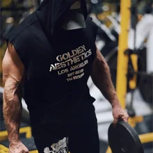 Мужская толстовка без рукавов бодибилдинг спортзал топы на бретелях Crossfits тренировки без рукавов куртки Терри Топ Мужской