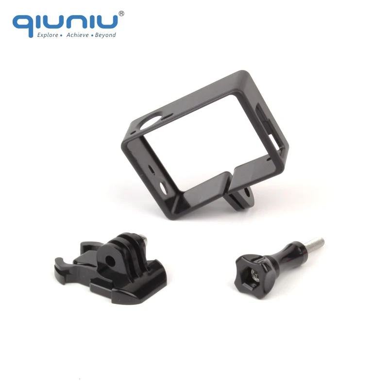 Frame Case QIUNIU для Gopro стандартная защитная рамка крепление+ УФ объектив+ крышка объектива камеры+ основание Крепление+ винт комплект крепление для Go Pro Hero 3 3+ 4 - Цвет: Frame Case