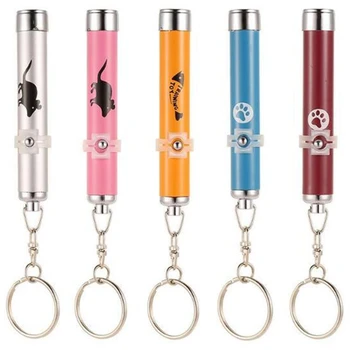 

5Pcs Portable Creative Funny Cat LED Pointer Pet Kitten Training Toy Light Pen with Bright Animation Mouse Toy