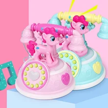 Детский телефон эмуляция игрушечные телефоны ретро детский телефон с единорогом игрушка раннее образование история машина для детей музыкальные игрушки