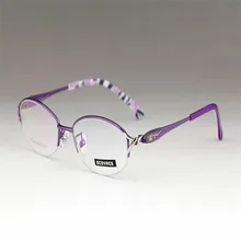 Женские элегантные модные очки из сплава с полуоправой для близорукости, очки с прозрачными линзами, красные розовые ретро оптические очки для женщин