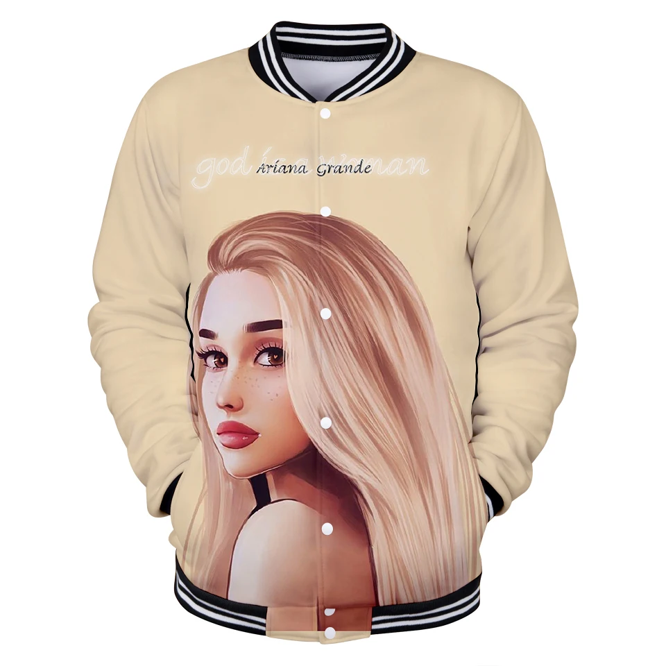 Ariana Grande drop shopping Новая бейсбольная форма 3D для мужчин/женщин Весенняя Повседневная Бейсбольная Куртка Harajuku одежда 4XL