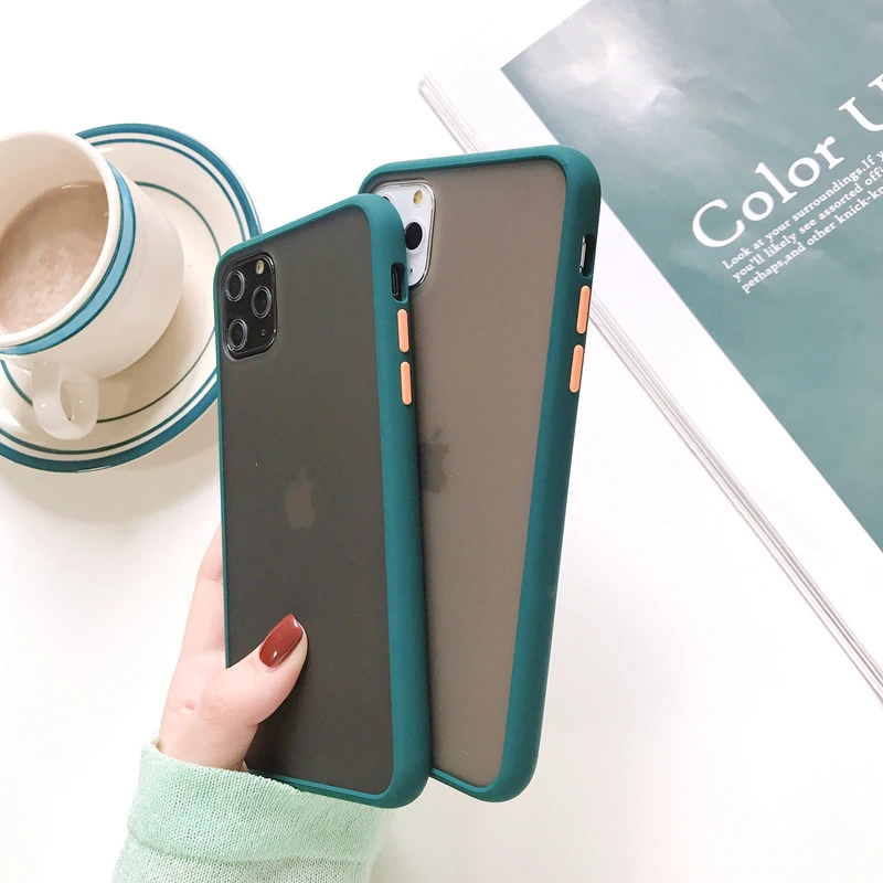 

Simple frosted transparent mobile phone case iPhone 11 Pro X XR XS Max 8 7 6 6S Plus silicone soft shell drop protection cover