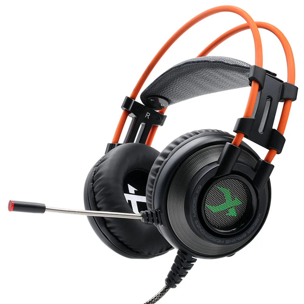 FINEBLUE Xiberia K9 Игровые наушники с микрофоном и светодиодной подсветкой для ноутбука