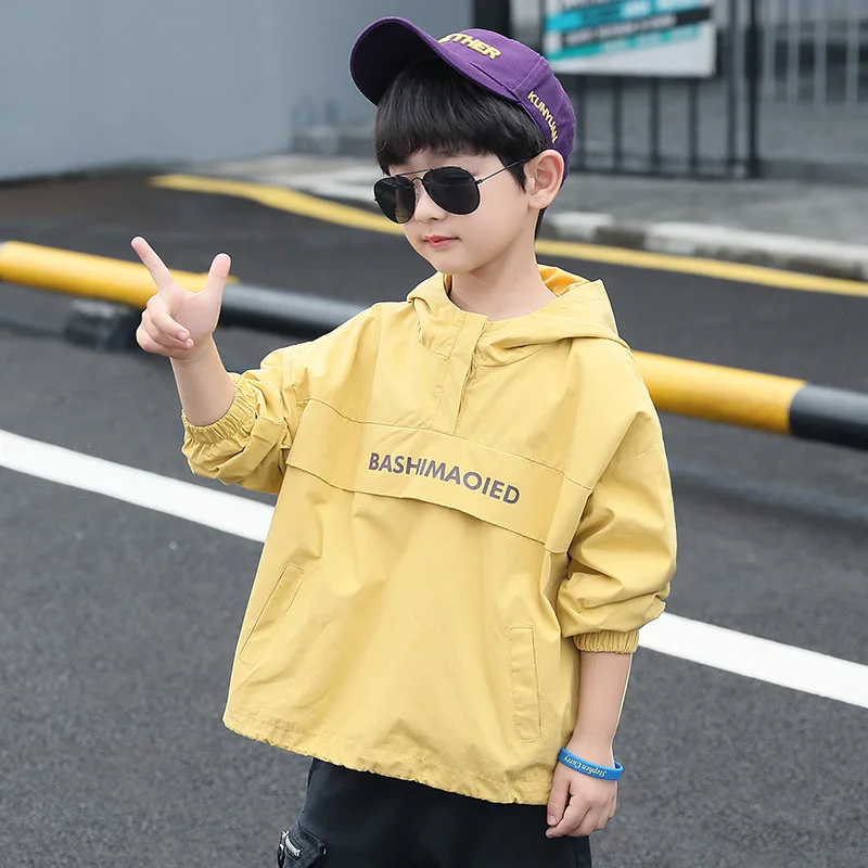 

BOY'S Autumn Clothing Coat 2019 New Style Pullover Big Virgin Boy Childrenswear Children Korean-style Western Style Tops Spring