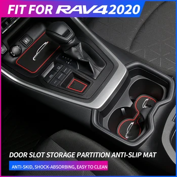 

Foal Burning 13PCS/SET Anti-Slip Gate Slot Mat Rubber Coaster for RAV4 2020 RAV 4 2020 Accessories Car Sticker Styling