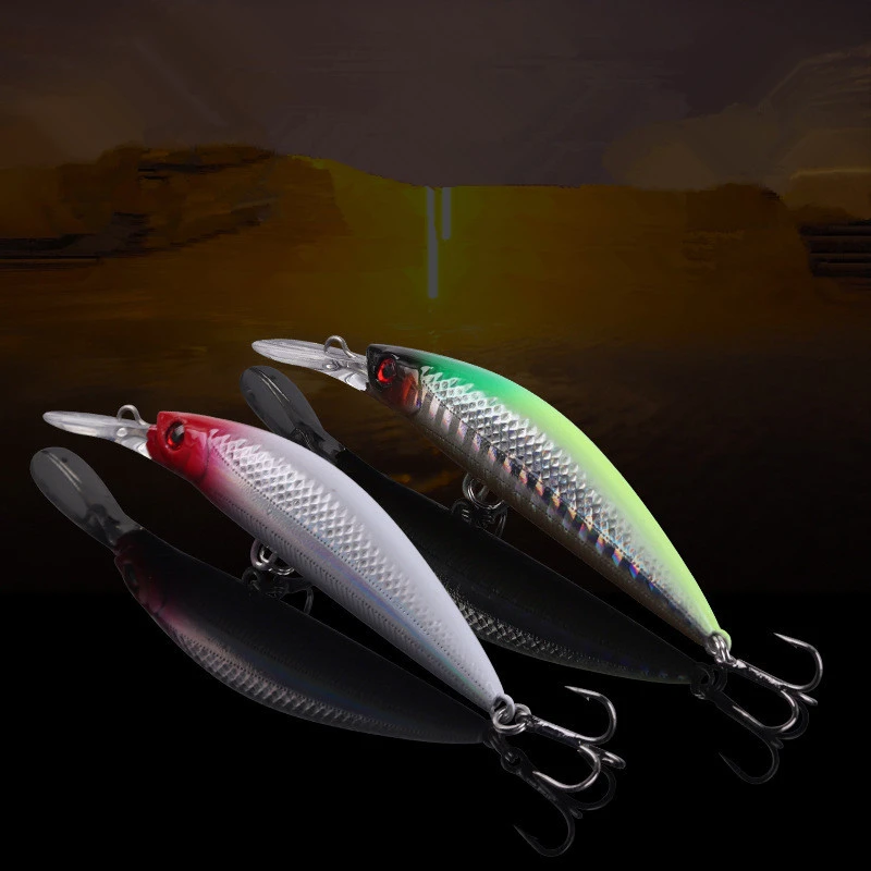 Señuelo para pececillos de pesca de 9cm/8,5g de para buceo, suspensión de señuelos artificiales, cebo duro para lubina, venta de pieza|Señuelos de - AliExpress