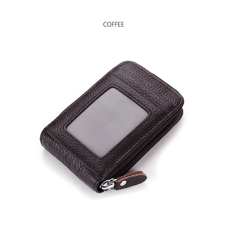 Fashion quality chengguan CL2221 Genuine leather 9 Card bag 2 Coin Pocket Women men short Wallet small Zipper Purse Card bag