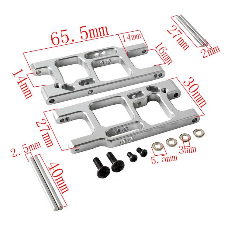 2 шт. задний нижний рычаг подвески для Rc хобби модель автомобиля 1/14 Lc гоночный Полный серии вертикальный набор A-Arm BE6015 алюминий