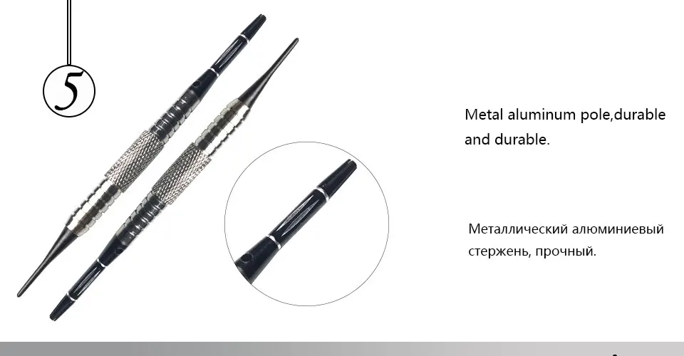 Easytoday 3Pcsset Darts Professional Electronic Darts Soft Tip Metal Barrel Darts Shafts Aluminum Plastic Box Packed Flights (5)