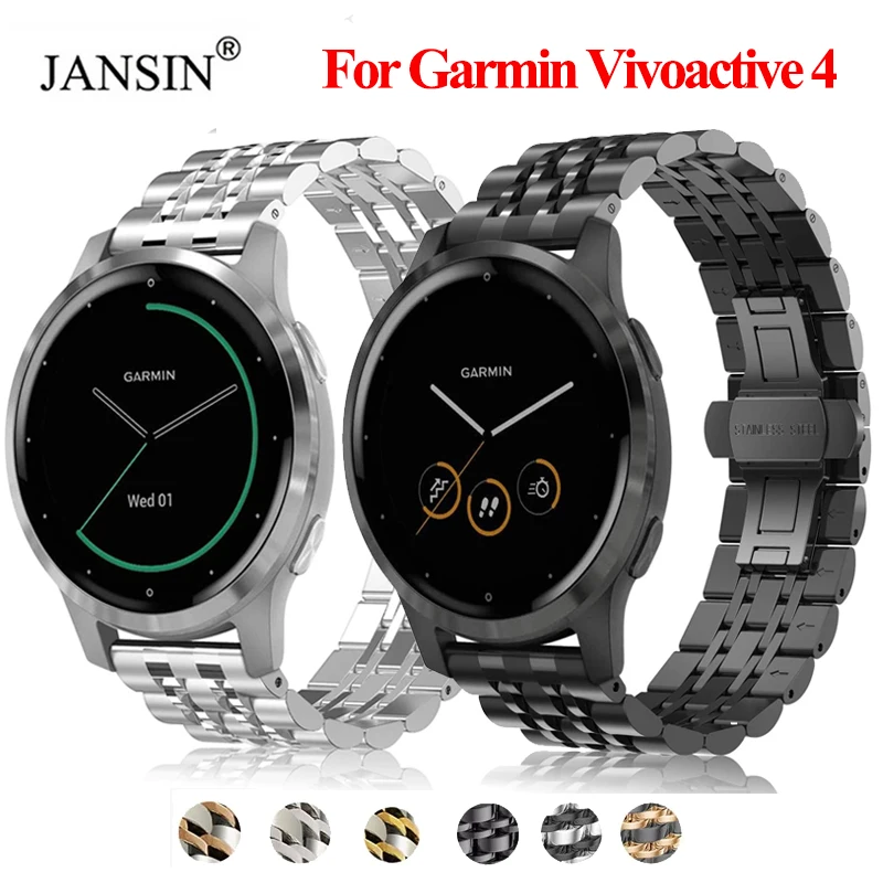 Cinturino In Acciaio Inossidabile Per Cinturino Garmin Vivoactive 4 Cinturini Classici Per Cinturino Garmin Vivoactive 4 Correa Smartwatch