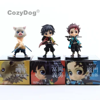 

3 Pcs/set 7 cm Demon Slayer Kamado Tanjirou Agatsuma Zenitsu Inosuke Figure PVC Collectible Model Kids Gift Home Car Decor