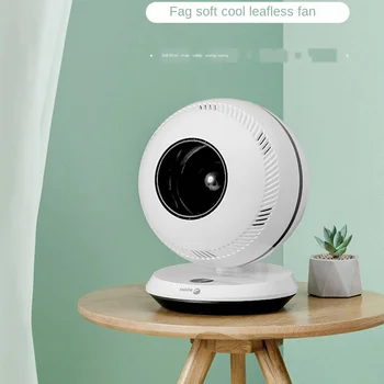 

220V Leaf-Free Electric Fan Household Silent Electric Fan Soft Wind Desktop Clean Air Bladeless Fan for Baby
