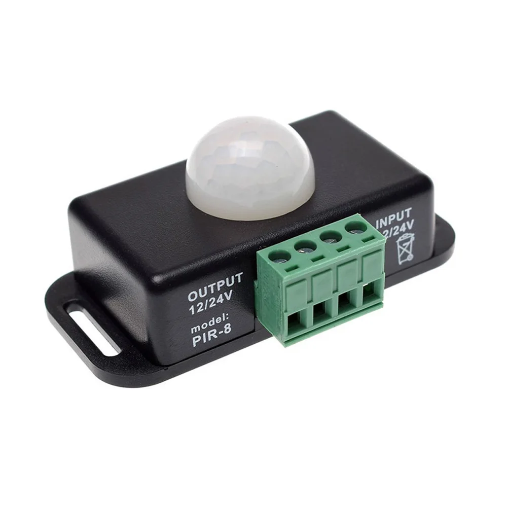 

DC 12V 24V 8A Automatic Adjust PIR Motion Sensor Switch IR Infrared Detector Light Switch Module for LED Strip Light Lamp
