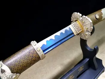 

Hand-Forged tactics Katana Samurai Sword Saber folded steel Blade Warrior Tachi Copper Saya