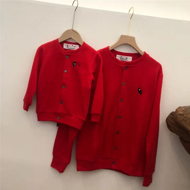 

Autumn Mother Daughter Clothes Parent-child Outfits Girl Women Sweater Family Matching Outfits Casual Cotton Cardigan For Girls