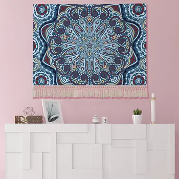 

Mandala Tapestry Retro Tassel Psychedelic Art Nordic Painting Tapestries Bohemian Decor Wall Decor Living Room Tapestry DA60GT