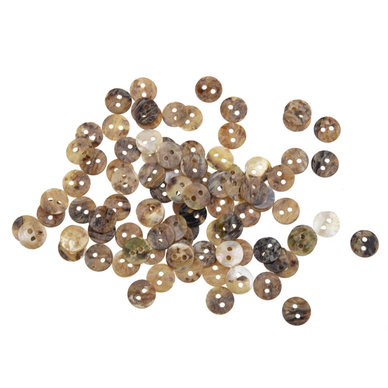 

100 x 8 mm Pearl Buttons Mother of Pearl Shell Round Heads