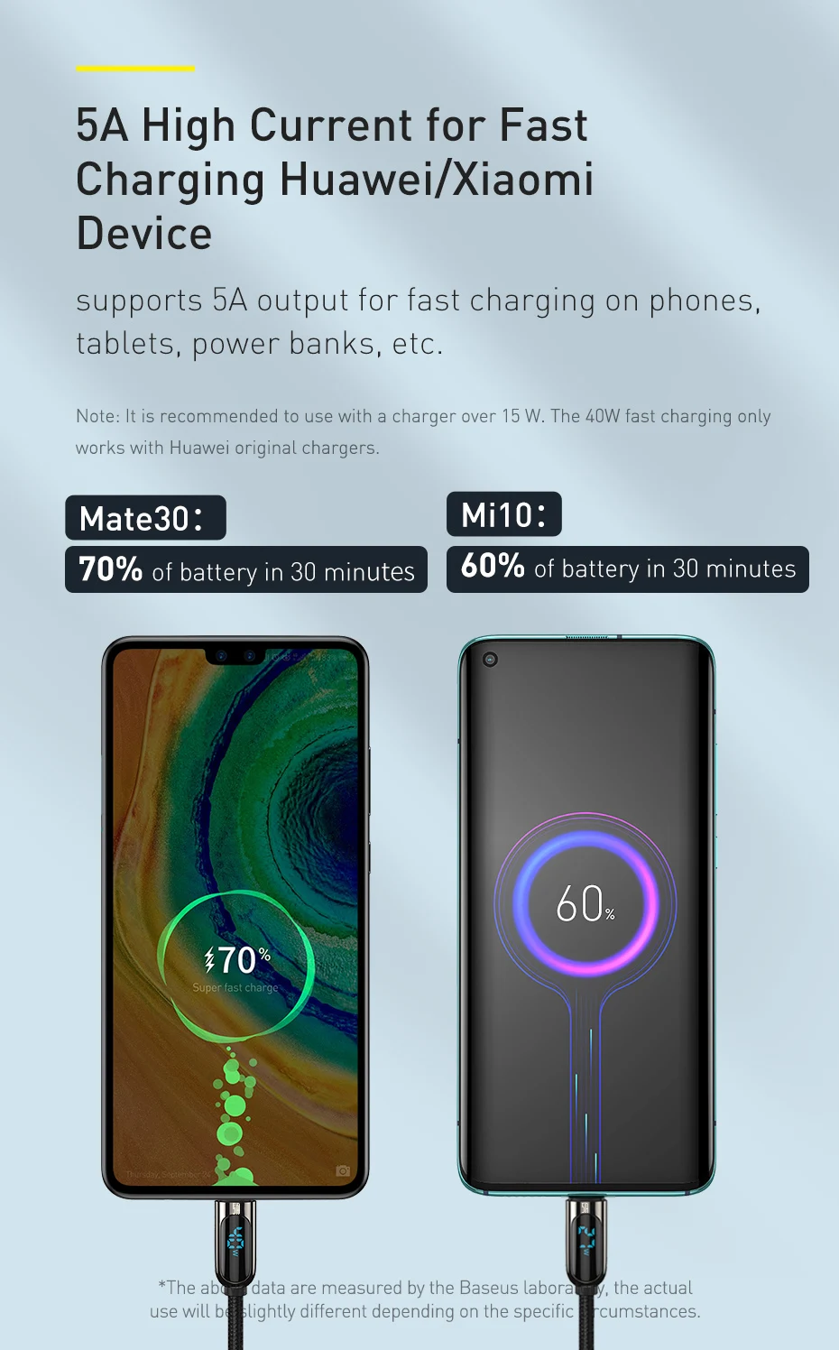 Baseus Display Fast Charging Data Cable USB to Type-C 7