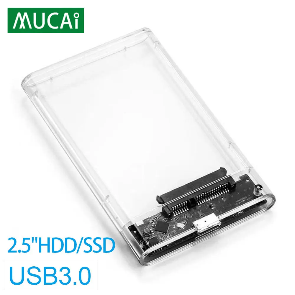 MUCAI 2.5 Inch HDD Case SATA 3.0 to USB 3.0 USB 2.0 5 Gbps 6TB HDD SSD Enclosure Support UASP HD External Hard Disk Box