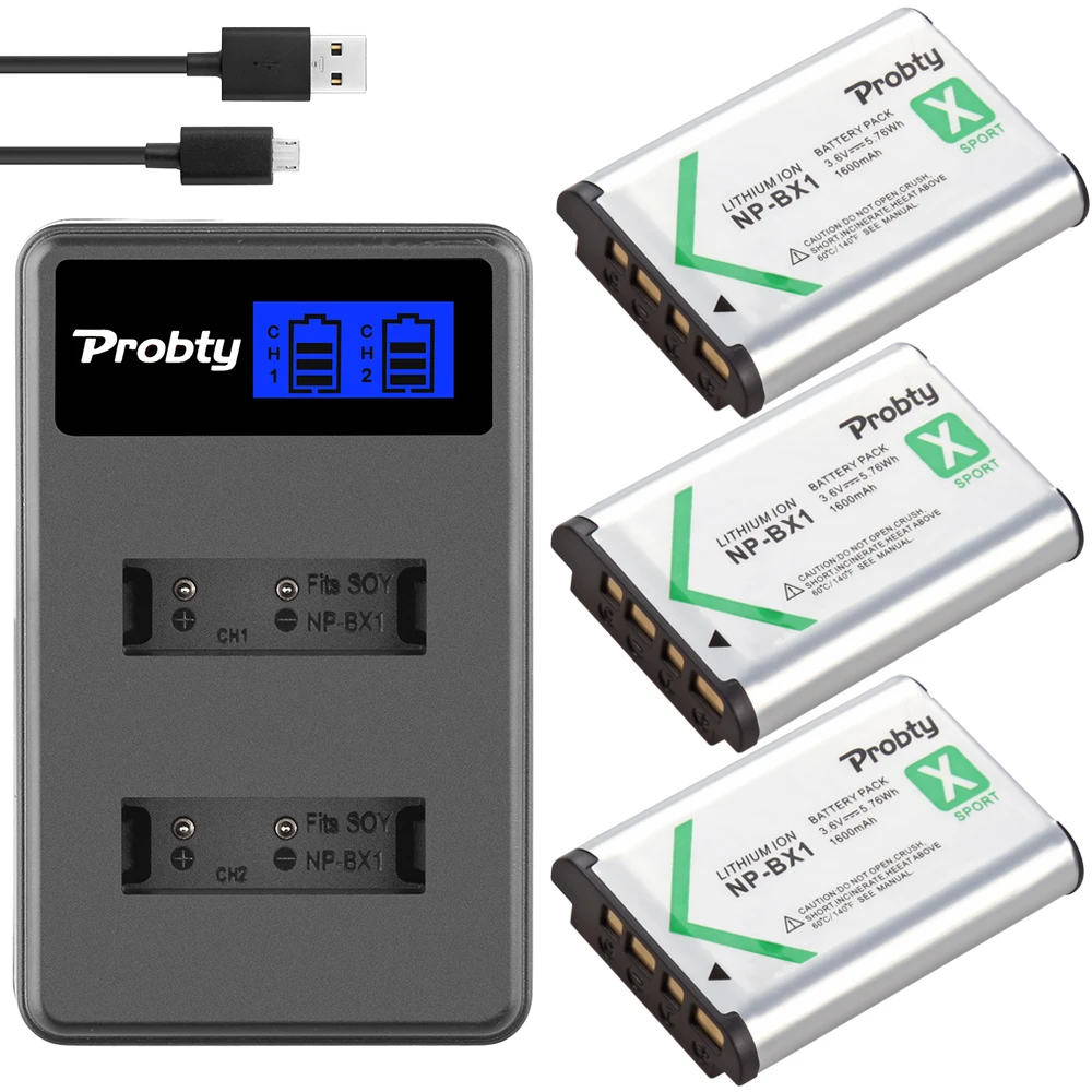 3battery withCharger Для sony NP-BX1 np bx1 NP-BX1 Батарея для sony FDR-X3000R RX100 AS100V AS300 HX400 HX60 AS50 WX350 AS300V HDR-AS300R FDR-X3000 - Цвет: 3battery withCharger