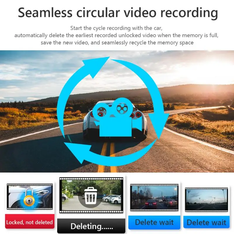 AD350 FHD 1080P 3 дюйма Ночное видение Dash Cam классический Цвета и простой прочная конструкция ЖК-дисплей Экран приборной панели Камера