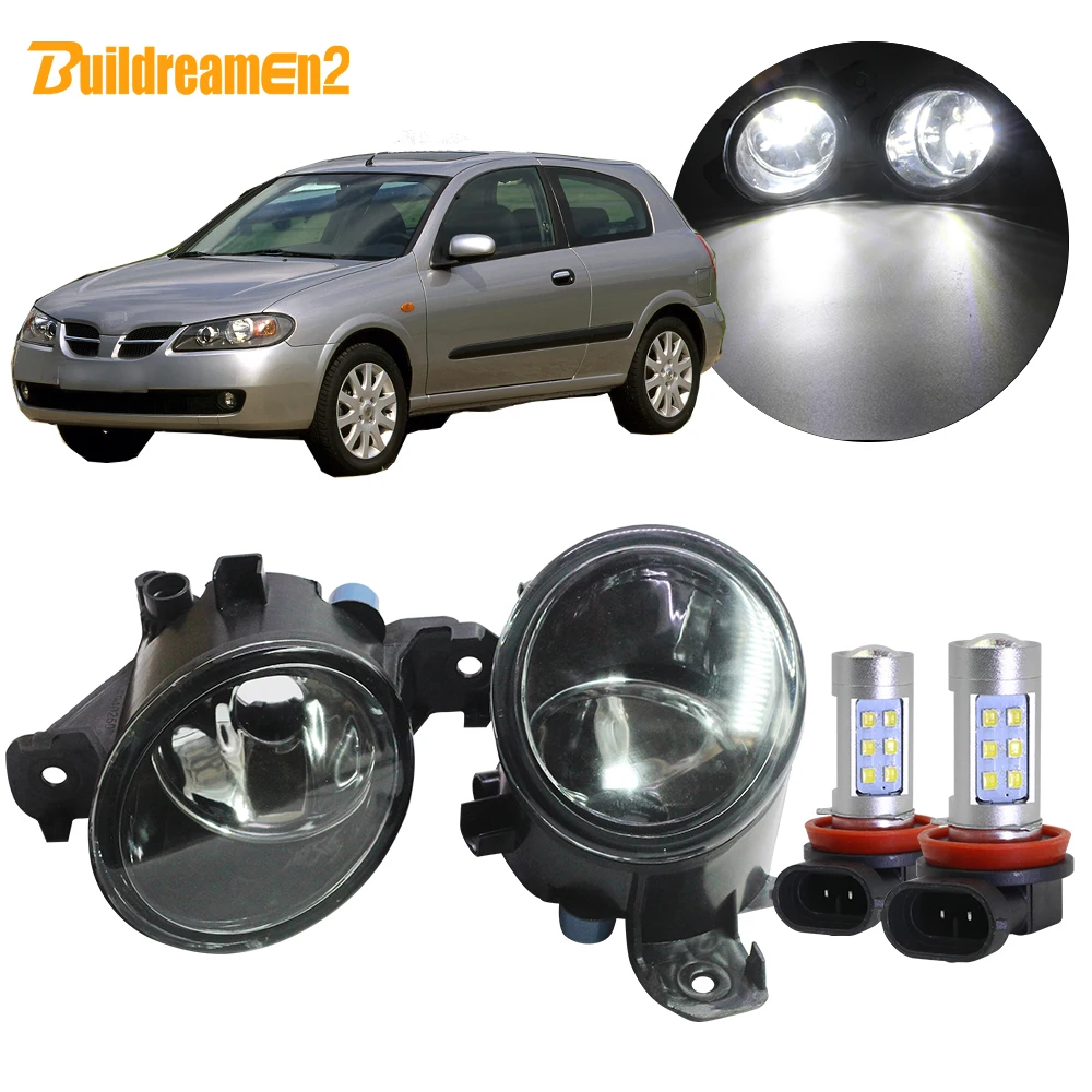 Buildreamen2 для Nissan Almera 2/II хэтчбек (N16) автомобильный комплект противотуманных фар H11
