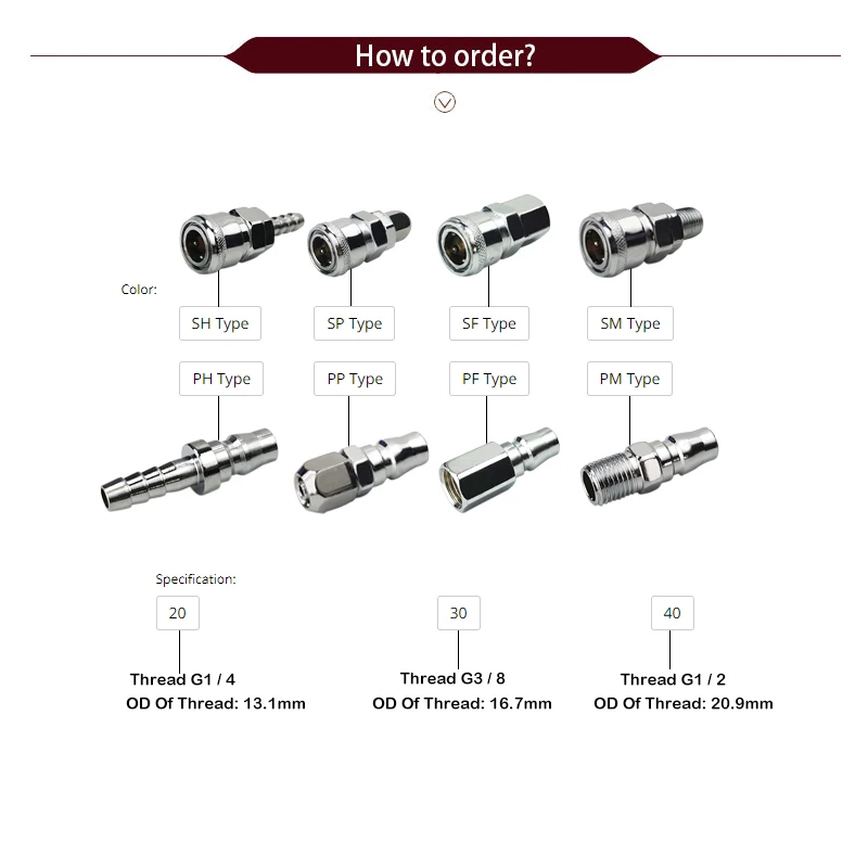 Pneumatic Fitting Air Compressor Quick Connector  Pneumatic Quick Connect  Fittings - Pneumatic Parts - Aliexpress