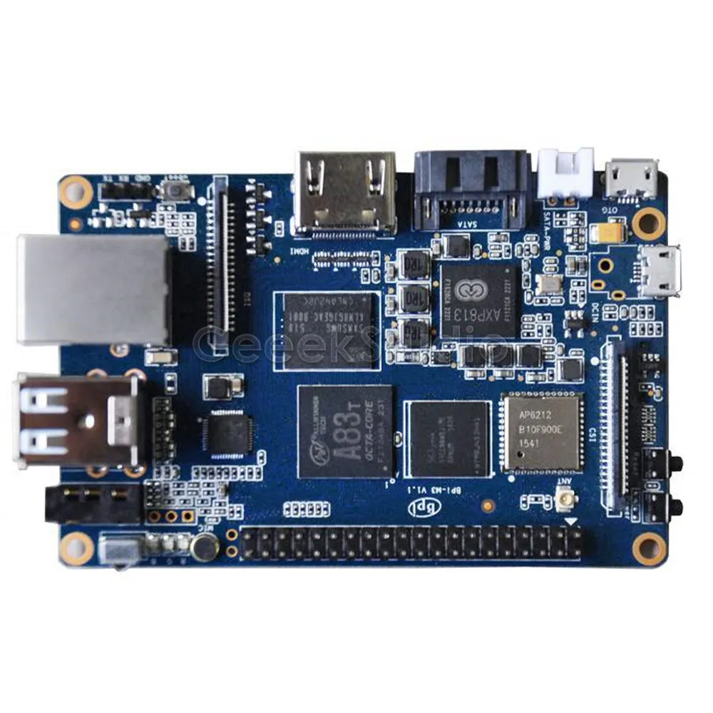 8-ядерный процессор Banana Pi M3 A83T (8-ядерный) 2 Гб ОЗУ с Wi-Fi и Bluetooth4.0 макетная плата