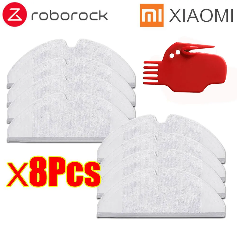 11PCS Тряпки для мокрой уборки фильтр боковая щетка рулон щетка подходит для Xiaomi Roborock Robot S50 S51 Запчасти для пылесоса наборы - Цвет: 11PCS