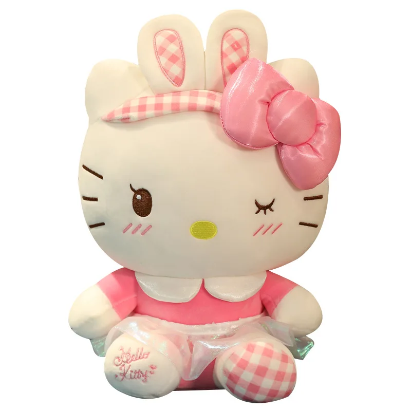 

35/45Cm Pink Hello Kitty Plush Doll Kt Doll Toys Pillow Cat Dolls Soft Stuffed Hello Kitty for Kids Animals Toy