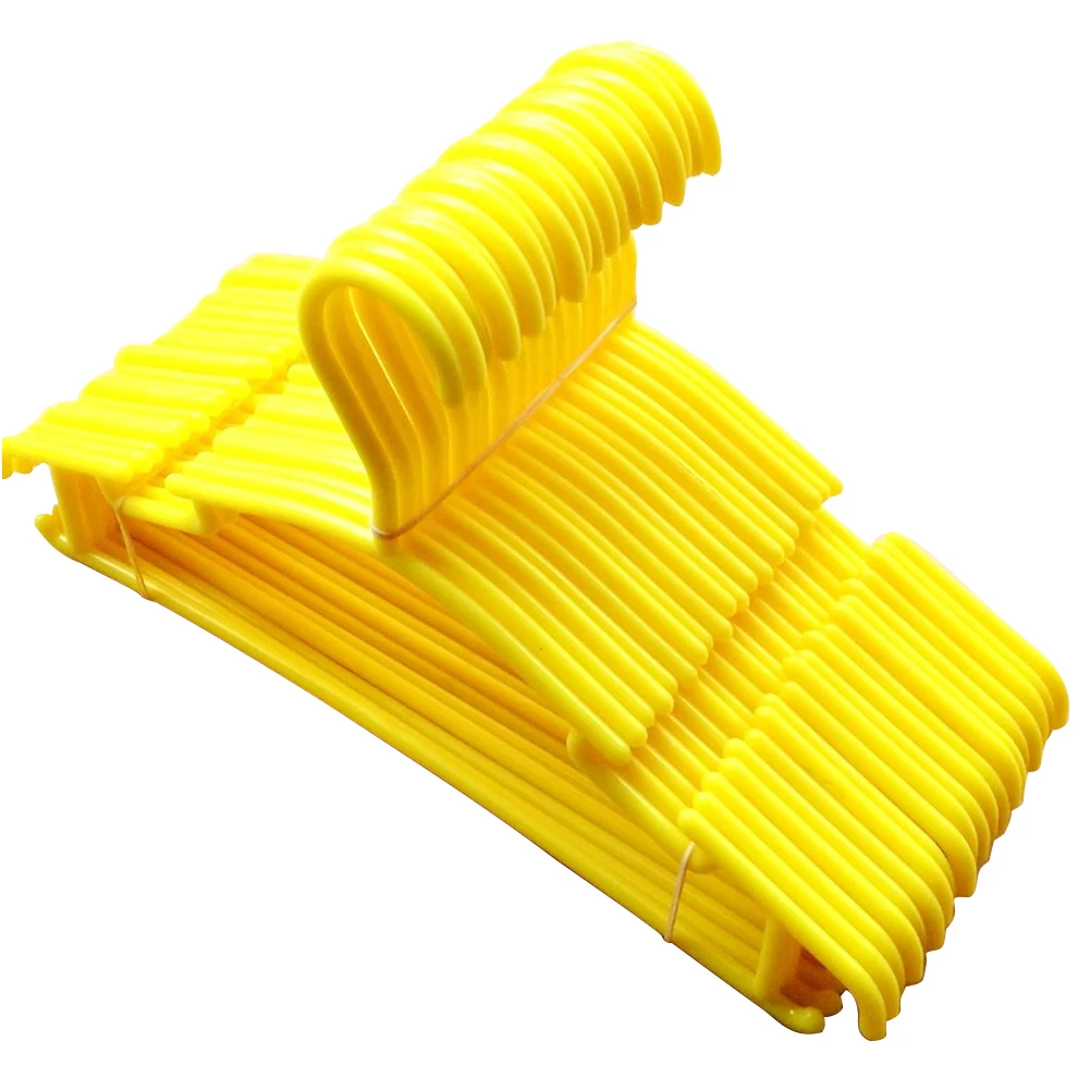 Yellow 10 шт., Домашний Органайзер для влажной и сухой одежды, крючок для малышей, переносная вешалка для одежды, детская однотонная Нескользящая детская гостиничная куртка - Цвет: Yellow