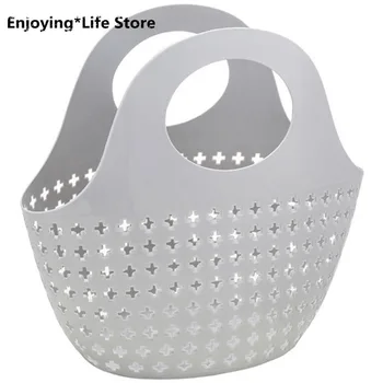 

Hollow Storage Basket Sundries Plastic Fashion Portable Toy Jewelry Makeup Organizer Bathroom Kitchen Container Storage Basket