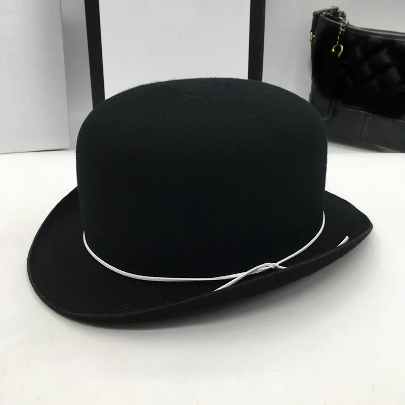 Шапка для мужчин и женщин котелок из шерсти черный топ шапка-ушанка fedoras billycock шляпы
