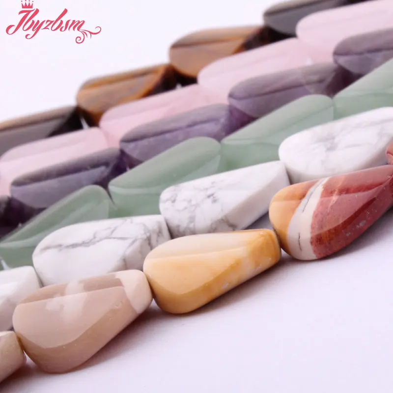 Natural Crystal Tiger Eye Amethyst Beads Coin Loose Stone Beads For DIY Necklace Jewelry Making 16MM Strand 15