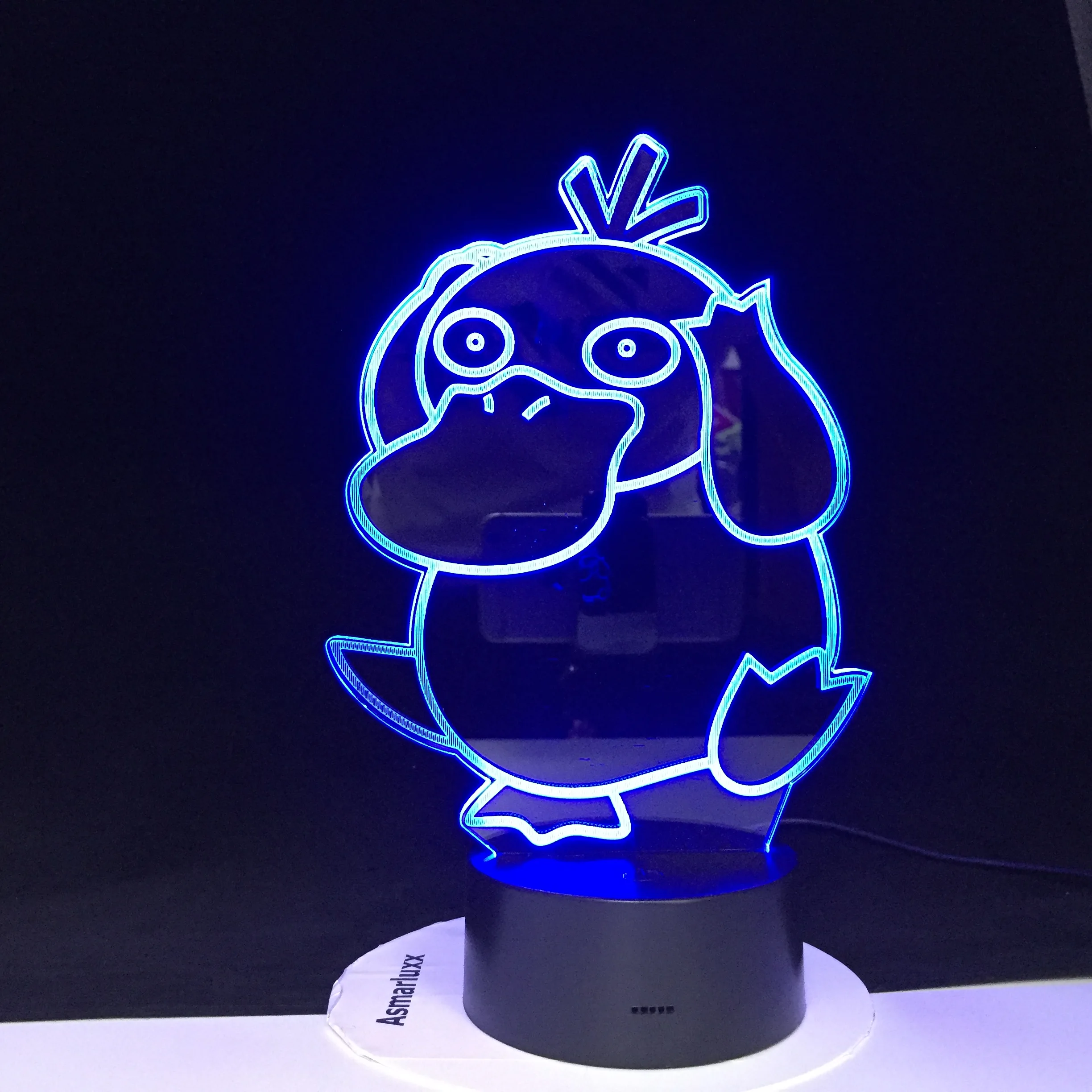 Psyduck Action 3D светодиодный иллюзионный рисунок ночник Карманный Монстр 7 цветов меняющаяся светящаяся модель игрушечная лампа для детей подарок