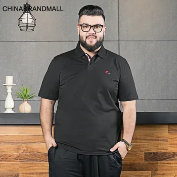 

Short Sleeve T Shirt Men Plus Fat Plus Fat Man Fat Loose Leisure Half Sleeve T-shirt Youth Polo Shirt Tide T