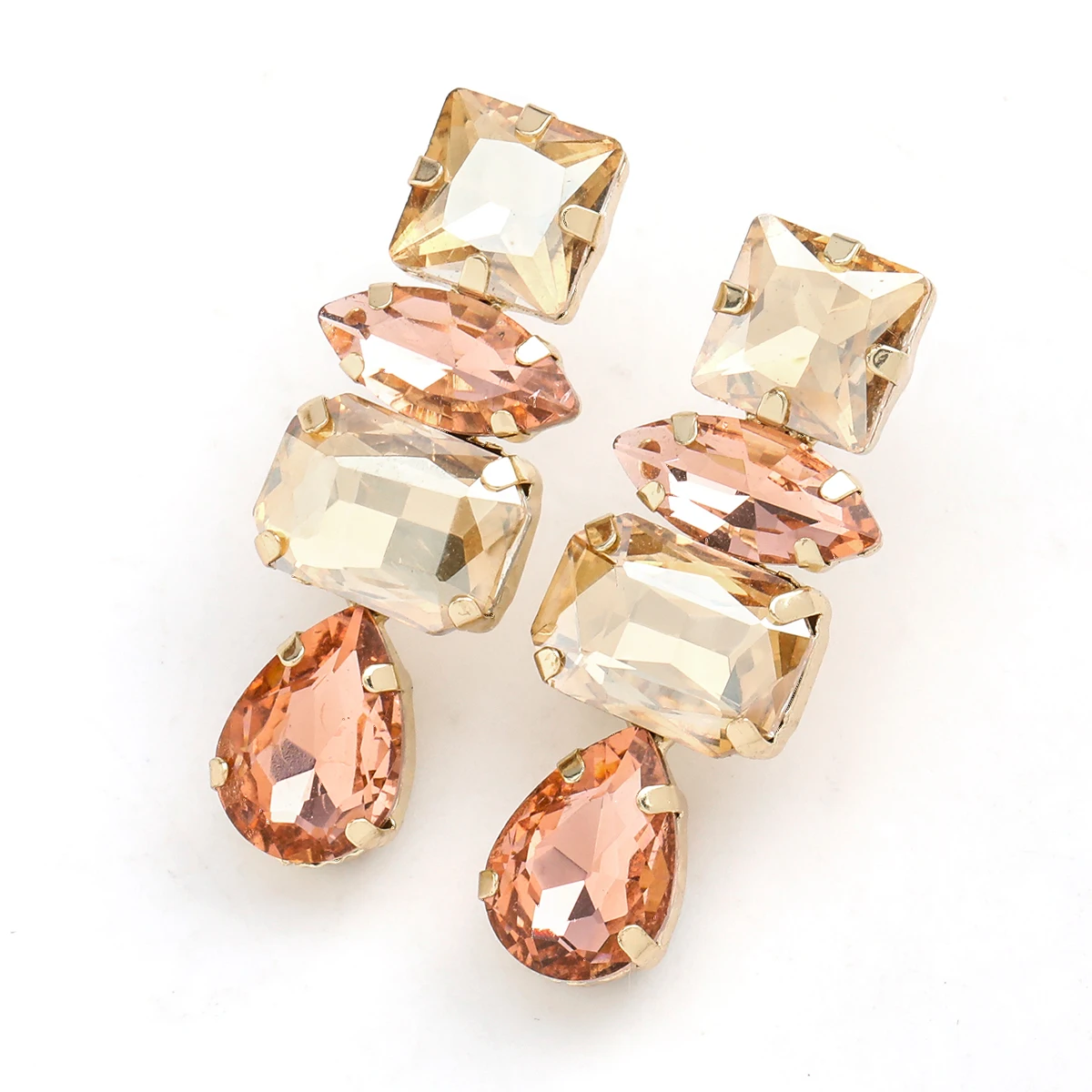 Dangle Earrings Jewelry-Accessories Rhinestone Pauli Manfi Water-Drop Elegant Girl Fashion